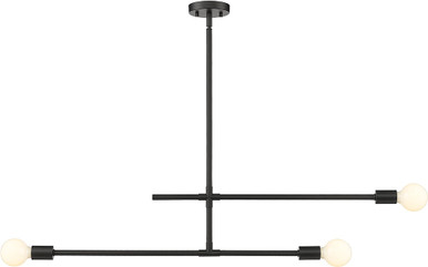 Z-Lite 731-3MB Modernist Contemporary Matte Black Kitchen Island Light ...