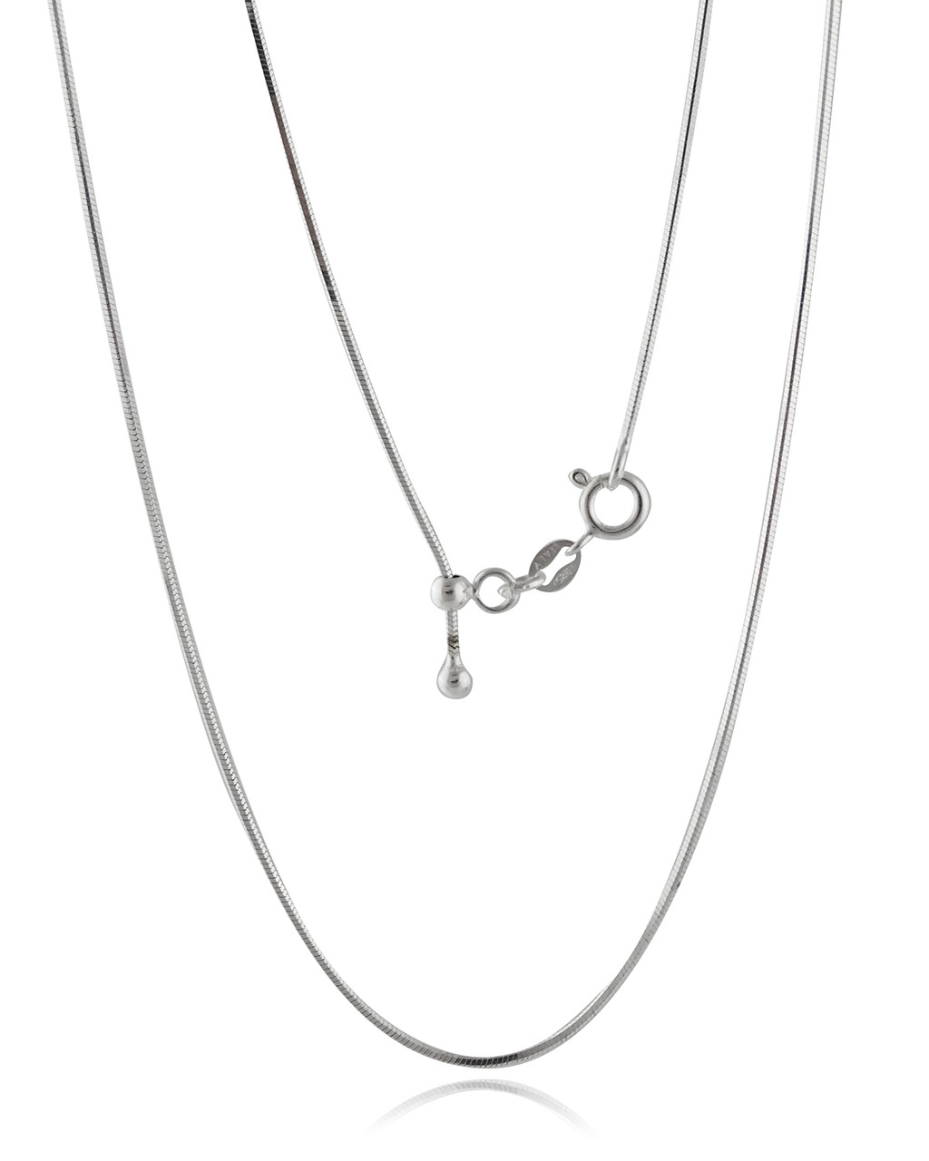 0.75mm Black Plated & Sterling Silver Diamond Cut Snake Chain Necklace 0.75mm Black Plated & Sterling Silver Diamond Cut Snake Chain Necklace