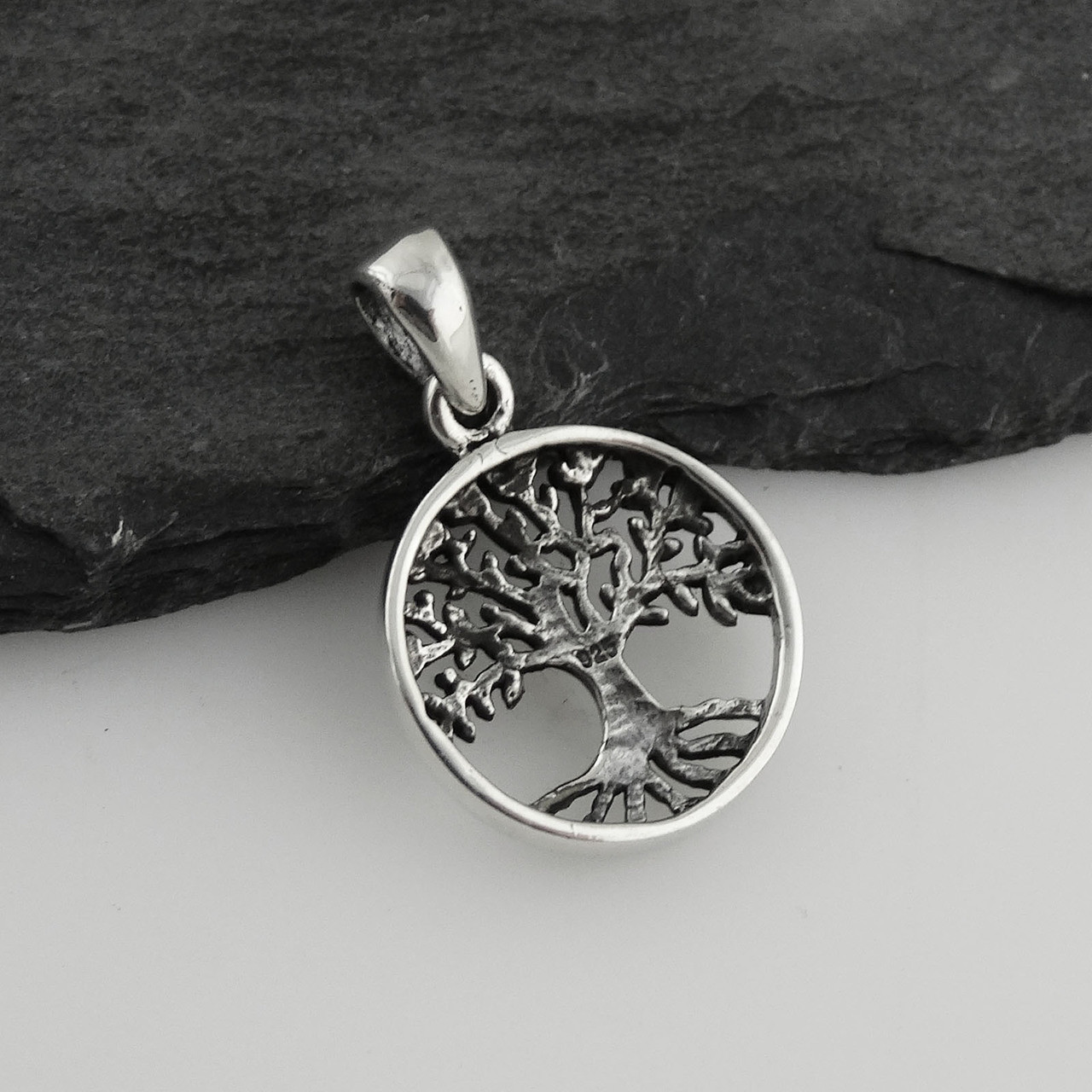 Tree of Life Pendant - 925 Sterling Silver - Small Round | REO Company