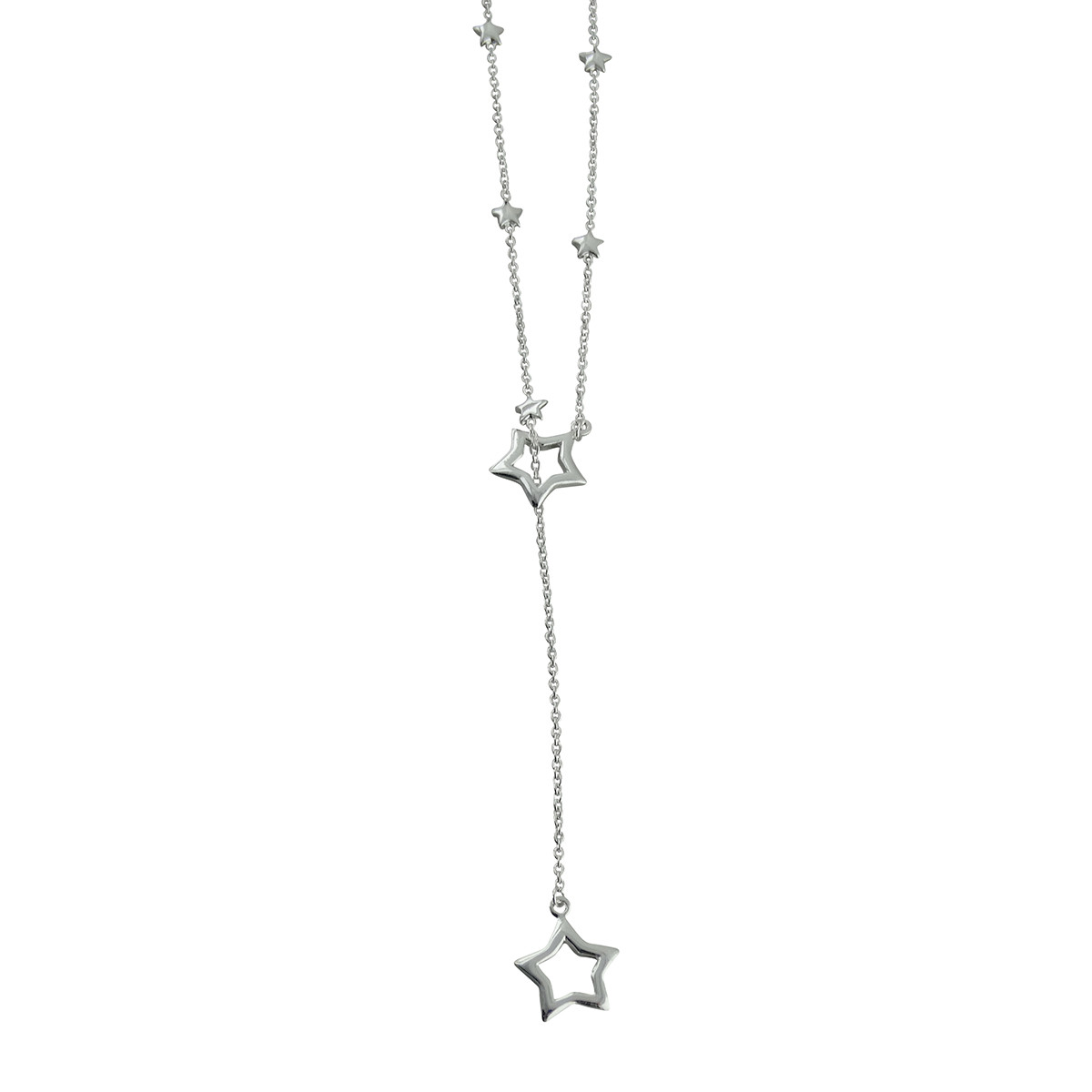 Stars Lariat Necklace - 925 Sterling 
