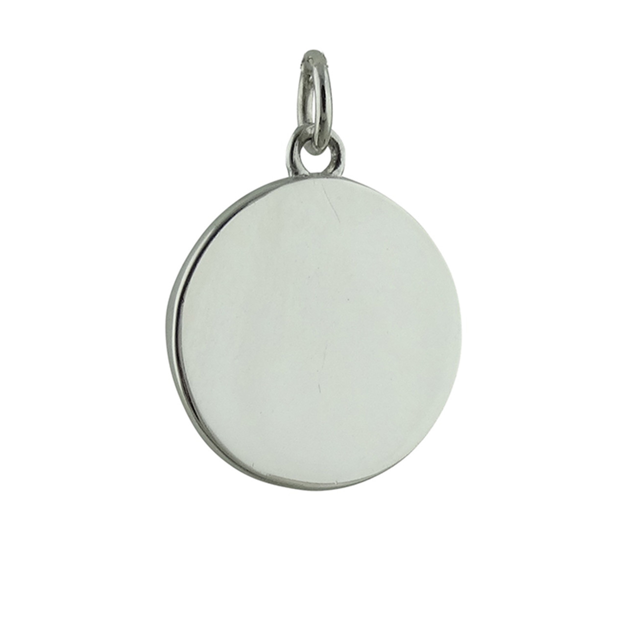 SILBERTALE 925 Sterling Silver Round Engravable Pendant Coin Stamping Blanks Disc Tags Plate Pendant for Necklace