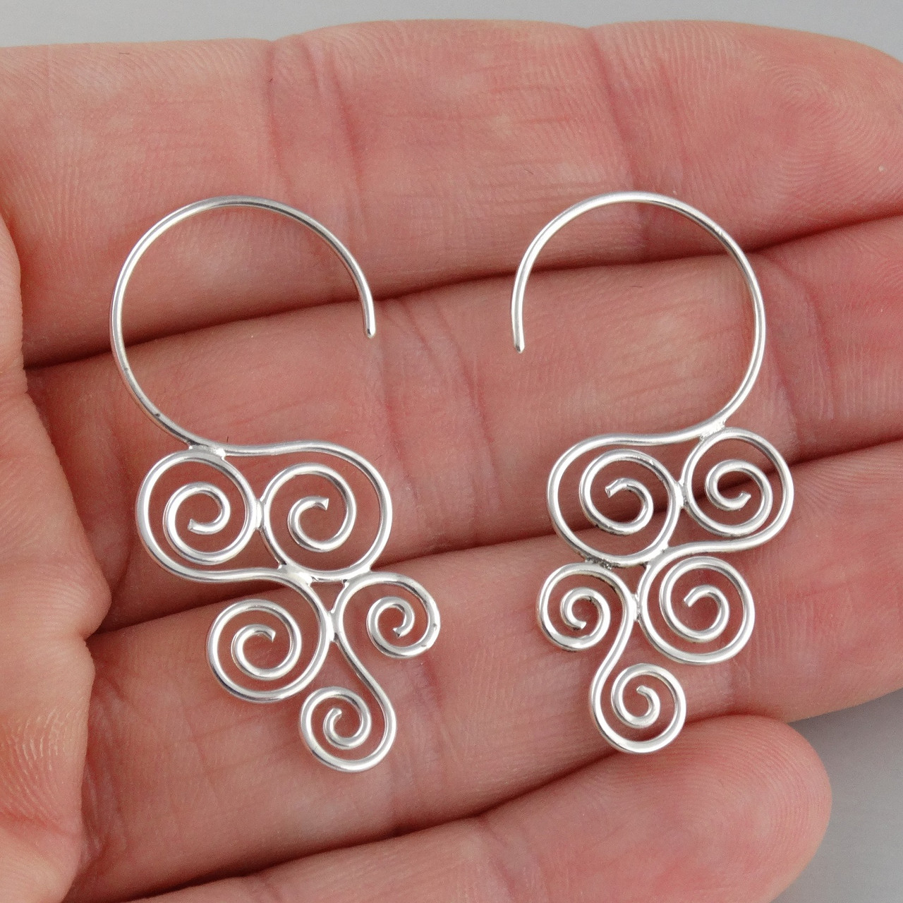 Spiral Threader Earrings - 925 Sterling Silver - REO Company Wholesale ...