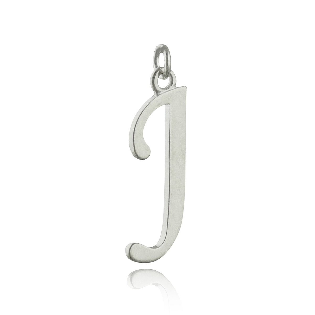 Script Letter J Charm 925 Sterling Silver REO Company Wholesale