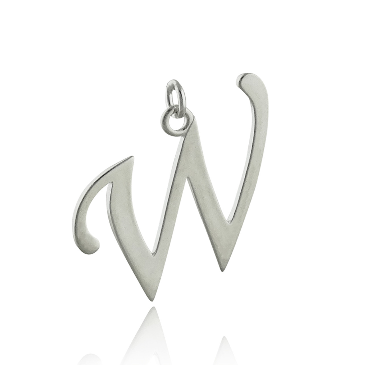 Script Letter W Charm - 925 Sterling Silver - REO Company Wholesale ...