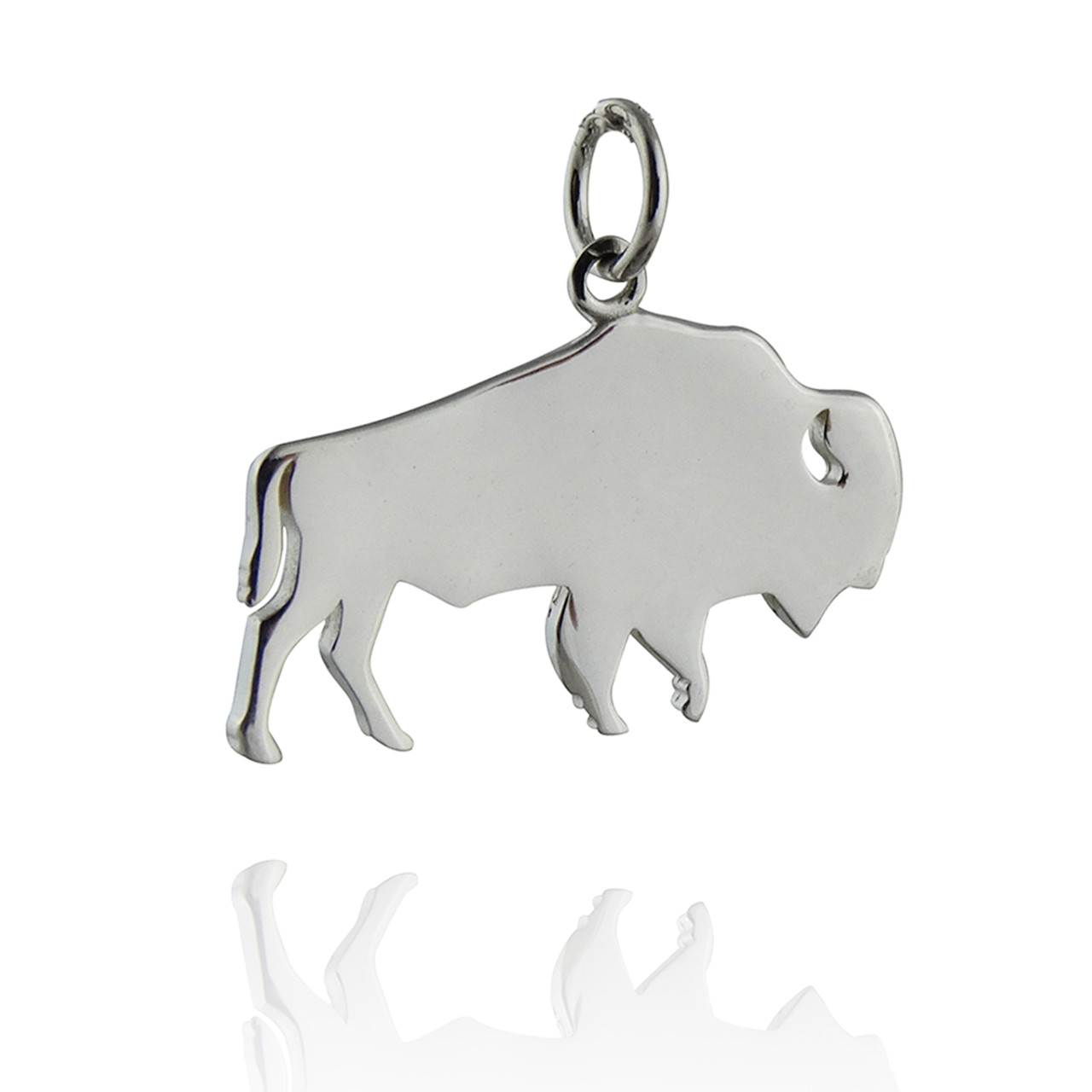 Buffalo Silhouette Charm 925 Sterling Silver Reo Company Wholesale Fine Jewelry Buffalo Silhouette Charm 925 Sterling Silver Reo Company Wholesale Fine Jewelry