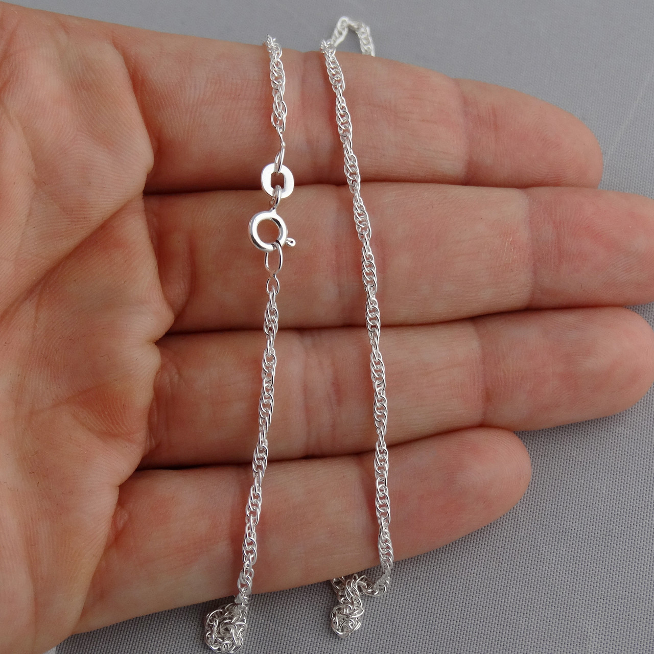 Twisted Rope Chain in Sterling Silver