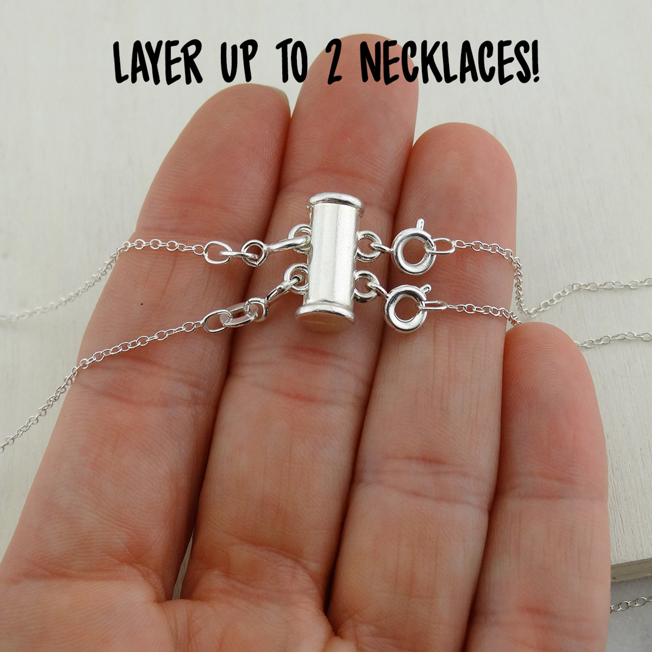 Layered Necklace Detangler - Layer Up to 2 Necklaces - Magnetic Closure  Clasp - Tangle Free Spacer - Stainless Steel - REO Company Wholesale Fine  Jewelry