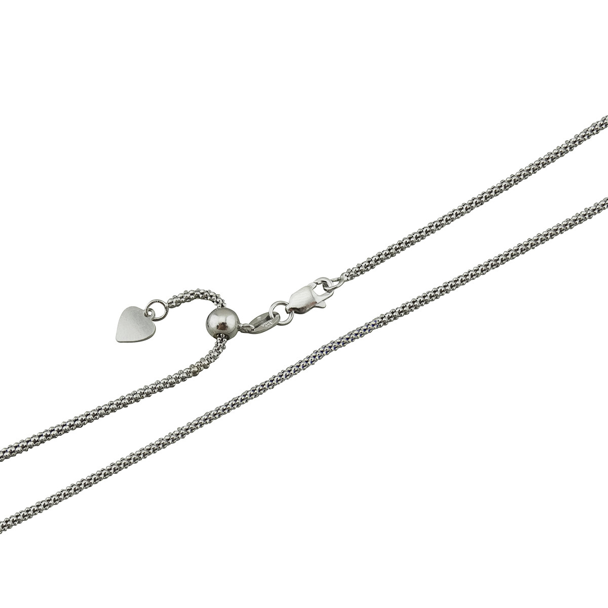 1.8mm Adjustable Popcorn Chain Necklace 