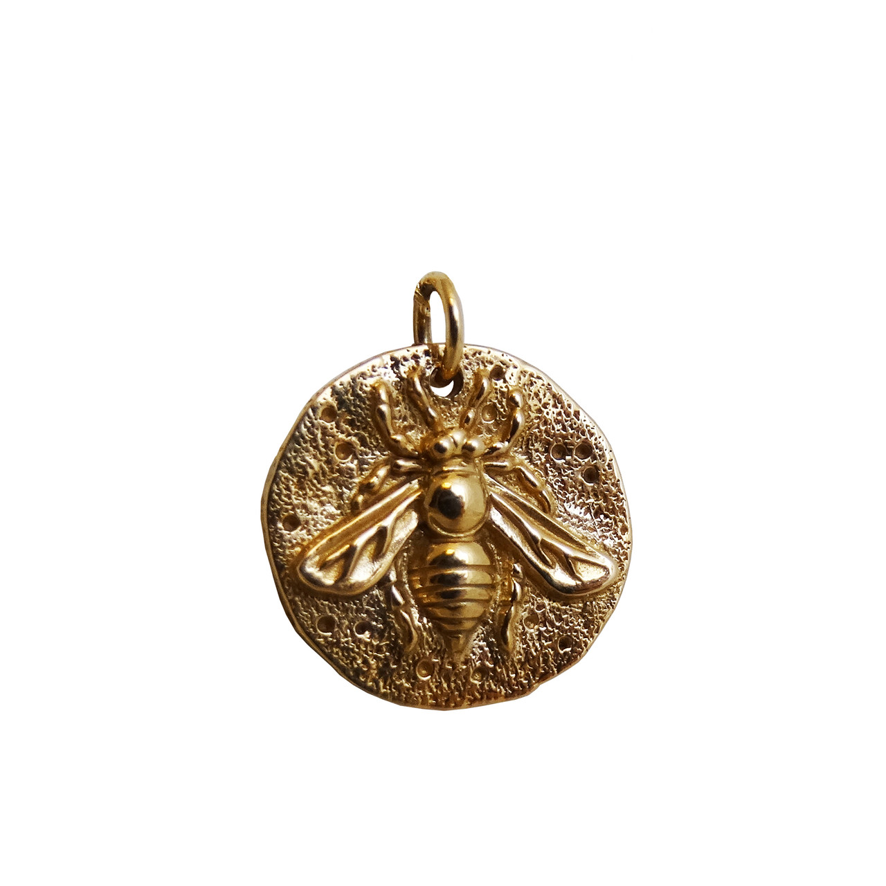 Bronze Ancient Bee Coin Charm 19x16 - REO Company Wholesale Fine