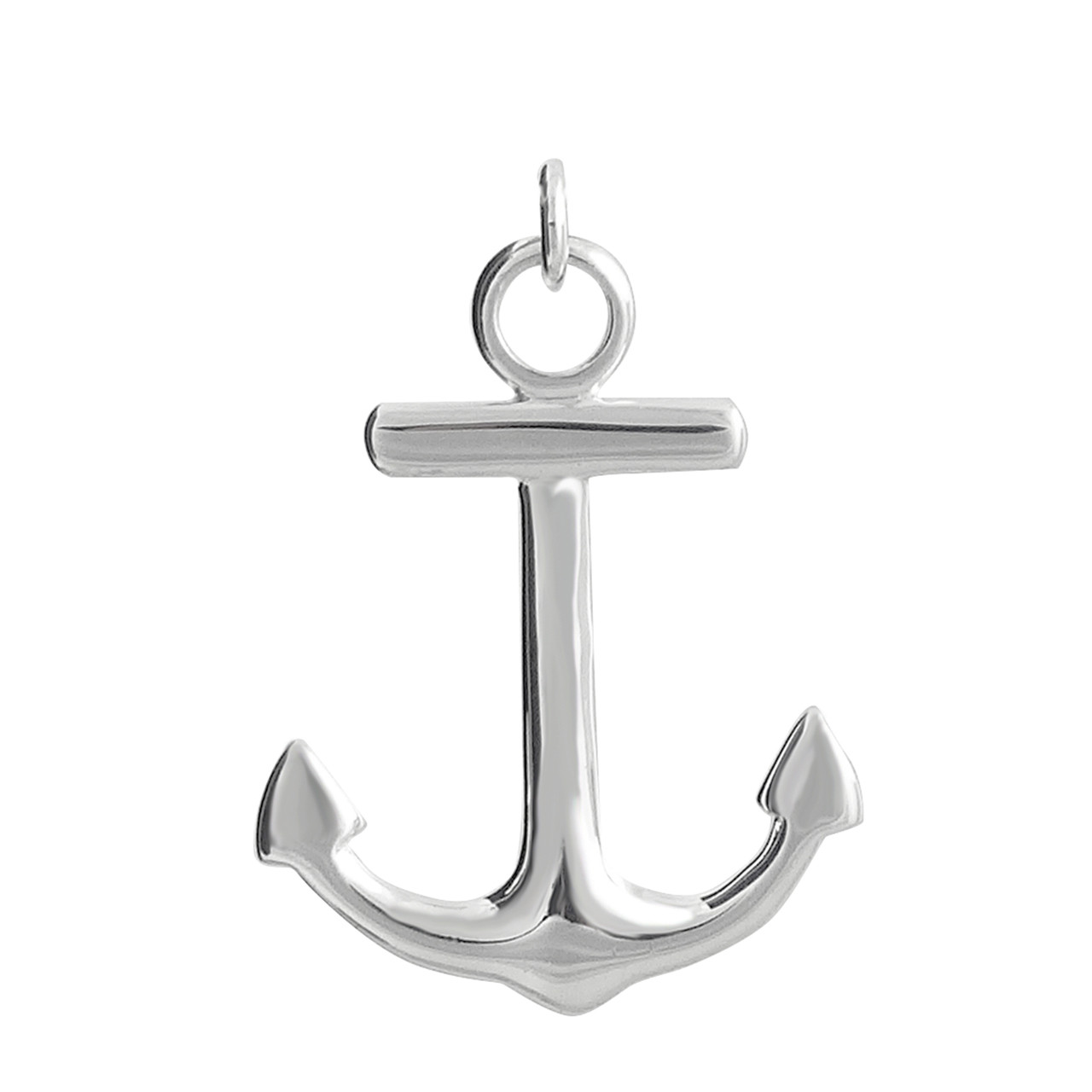 Large Anchor Necklace In 925 Sterling Silver Reo Company