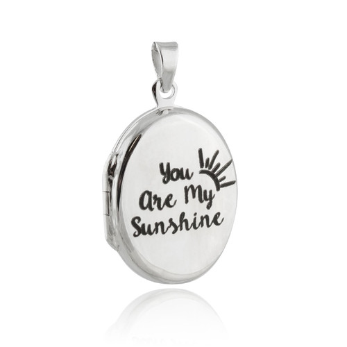 You Are My Sunshine Locket - 925 Sterling Silver