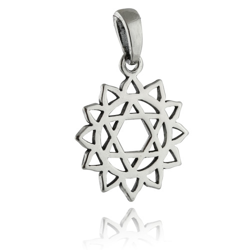 Sterling Silver Heart Chakra Outline Charm