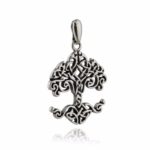 Triquetra Celtic Tree of Life Pendant - 925 Sterling Silver Triquetra Celtic Tree of Life Pendant - 925 Sterling Silver