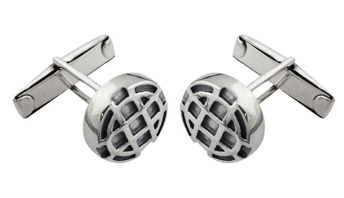 Round Celtic Cuff Links - 925 Sterling Silver - Mens Shirt Cufflinks