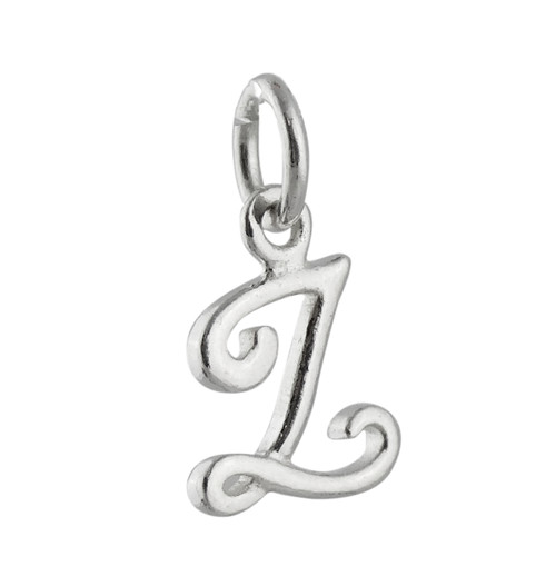 Tiny Initial Letter Z Pendant - 925 Sterling Silver - Z Name Letters Charm