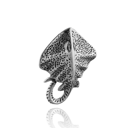 Sterling Silver Manta Ray Sting Ray Pendant