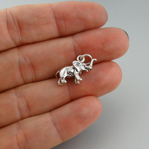 3D Elephant Charm - 925 Sterling Silver 3D Elephant Charm - 925 Sterling Silver