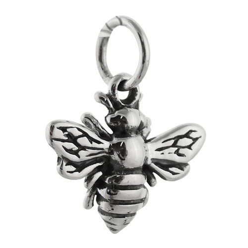 Tiny Honey Bee Charm - 925 Sterling Silver Tiny Honey Bee Charm - 925 Sterling Silver