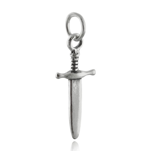 Dagger Charm  - 925 Sterling Silver - Sword Dagger Charm  - 925 Sterling Silver - Sword