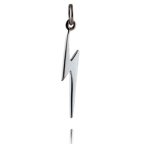 Small Lightning Bolt Charm - 925 Sterling Silver