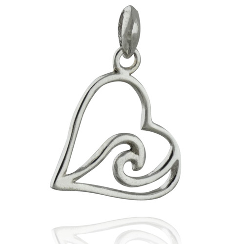 Hawaiian Fish Hook with Whale Tail Pendant - 925 Sterling Silver