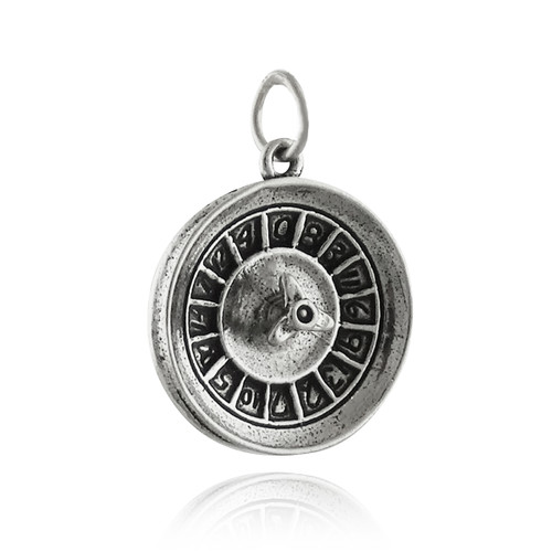 Roulette Wheel Charm - 925 Sterling Silver