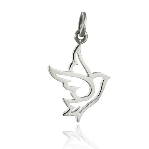 Dove Outline Charm - 925 Sterling Silver
