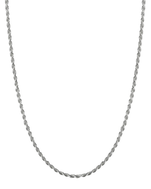 Diamond Cut 1.1mm Rope Chain - 925 Sterling Silver - 16" - 24"