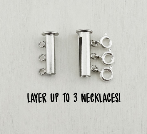 Layered Necklace Detangler - Layer Up to 2 Necklaces - Magnetic Closure  Clasp - Tangle Free Spacer - Stainless Steel - REO Company Wholesale Fine  Jewelry