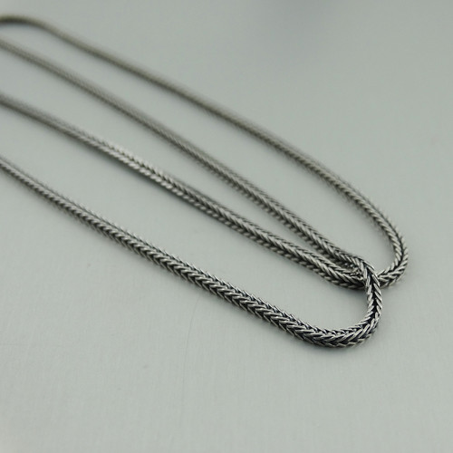 Sterling Silver Bulk / Spooled Round Foxtail Chain in Sterling Silver (1.60  mm - 3.20 mm)