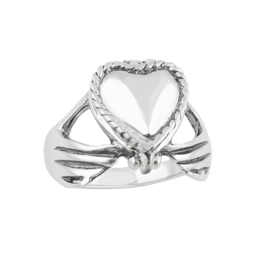 Claddagh Heart Poison Ring - 925 Sterling Silver - Locket Pillbox Ring Claddagh Heart Poison Ring - 925 Sterling Silver - Locket Pillbox Ring