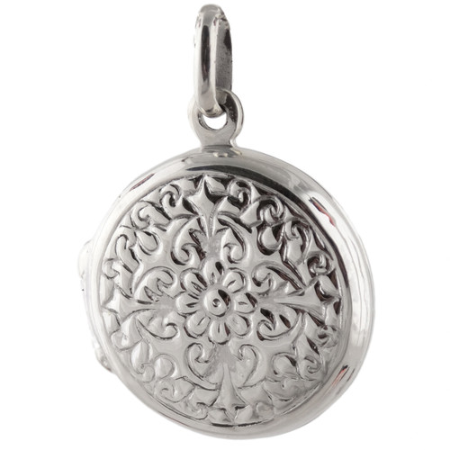 Round Photo Locket  - 925 Sterling Silver Round Photo Locket  - 925 Sterling Silver