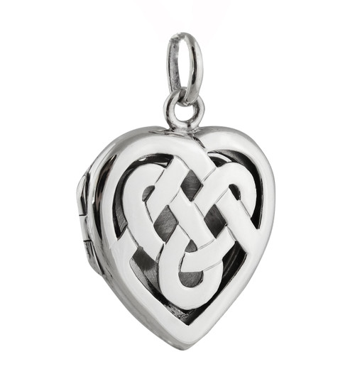 Celtic Knot Heart Locket - 925 Sterling Silver