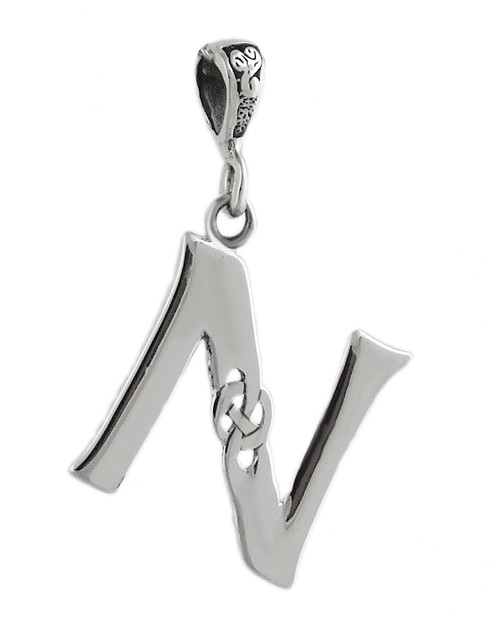 Sterling Silver Celtic Initial Letter L Pendant | REO Company