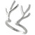 Long Antler Ring - 925 Sterling Silver Long Antler Ring - 925 Sterling Silver