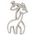 Hugging Giraffes Charm - 925 Sterling Silver
