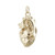 3D Anatomical Heart Charm - Gold Plated Sterling Silver