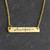 Live Free Bar 18" Necklace - Gold Stainless Steel
