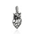 Sterling Silver Owl with Heart Feathers Pendant
