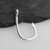 Fish Hook Pendant - 925 Sterling Silver - Large Hawaiian Memorial