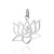 Lotus Ohm Cutout Charm - 925 Sterling Silver