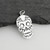 Sugar Skull Charm - 925 Sterling Silver - Open Cutout