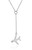 Airplane Y Necklace - 925 Sterling Silver