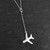 Airplane Y Necklace - 925 Sterling Silver