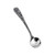 Floral Salt Spoon - 925 Sterling Silver - Round Bowl Collectible Flatware
