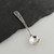 Floral Salt Spoon - 925 Sterling Silver - Round Bowl Collectible Flatware