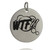 WTF Comic Book Sound Effect Bubble Charm - Engraved Stainless Steel