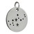 Virgo Charm - 925 Sterling Silver - Stars Zodiac Constellation Pendant
