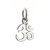 Tiny OM Charm - 925 Sterling Silver - Small Ohm Pendant Namaste Yoga Om