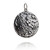 Textured Full Moon Pendant - 925 Sterling Silver - Pendant Space Lunar